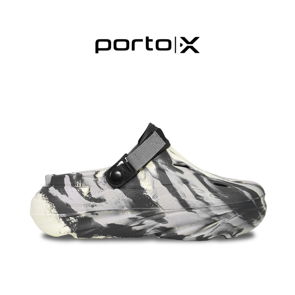 Detail teknologi Adaptifoam pada sandal clogs pria premium Porto X