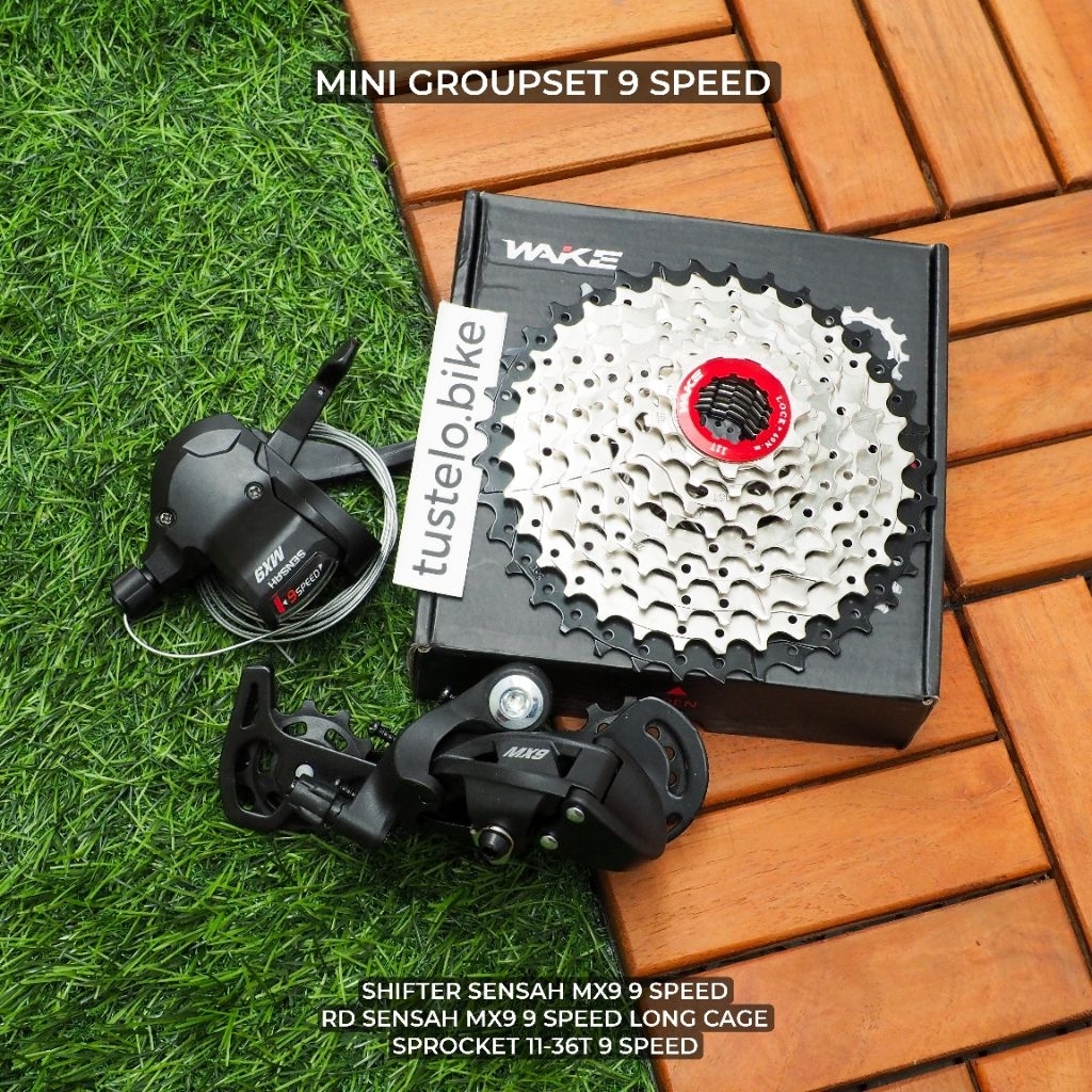Jual Mini Groupset Sensah MX9 Shifter RD Sprocket 9 Speed Sepeda Lipat ...