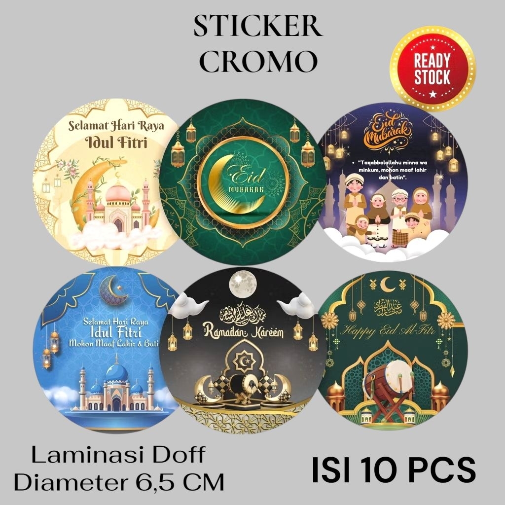 Jual Stiker Toples Lebaran / Sticker idul Fitri Hampers Lebran / Stiker ...