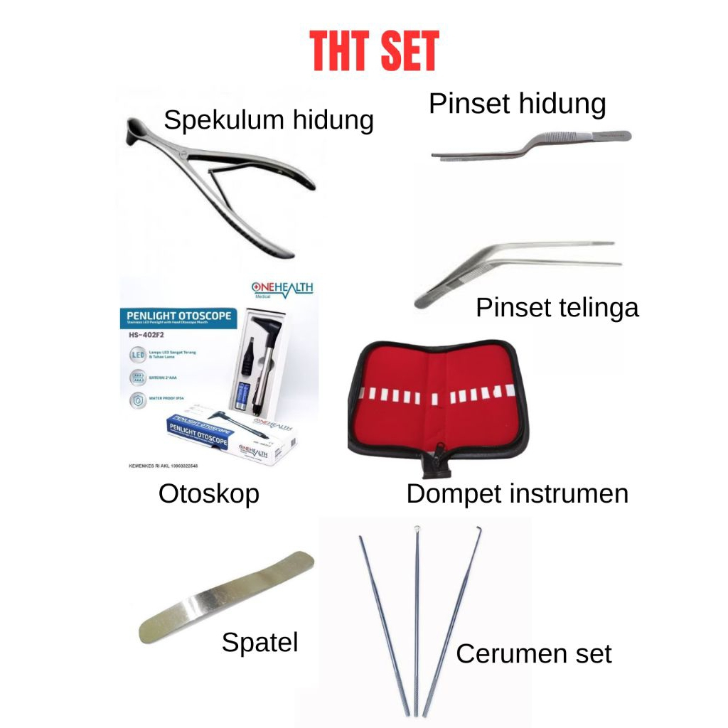 Jual Original | Paket Instrumen THT Lengkap Dengan Otoskop | Shopee ...