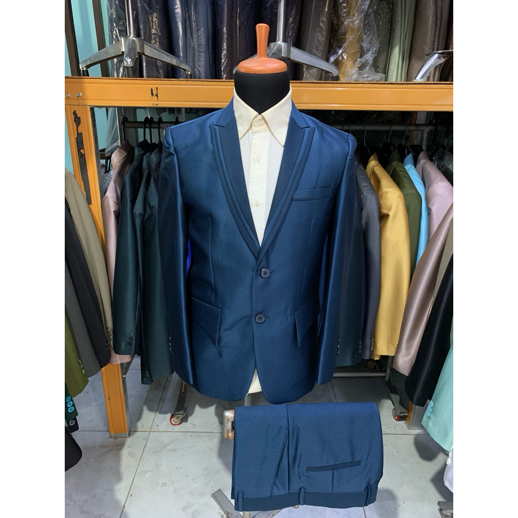 Jual 1 stel jas & celana blue emerald jas nikah jas pria jas murah jas ...