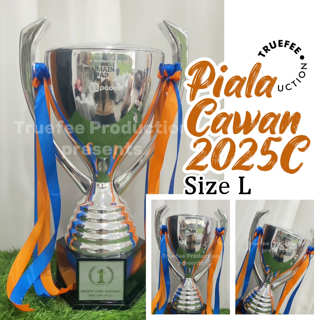 Jual PIALA LOGAM ALUMUNIUM CAWAN 2025-C SIZE L CHAMPIONS CUP TROPHY ...