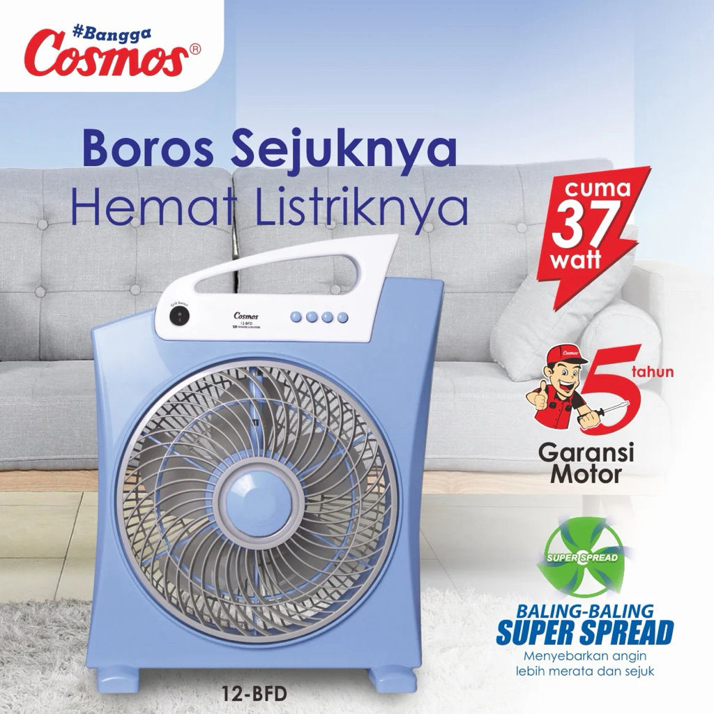 Jual Cosmos Kipas Angin Box 12 Inch 12-BFD Box Fan 3 Level Kecepatan ...