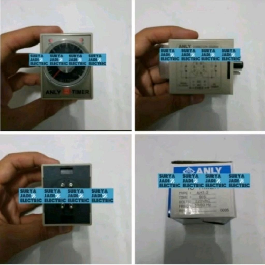 Jual Timer AH3-2 60sec 220V Anly / Timer ANLY AH3-2 60sec (60 detik ...