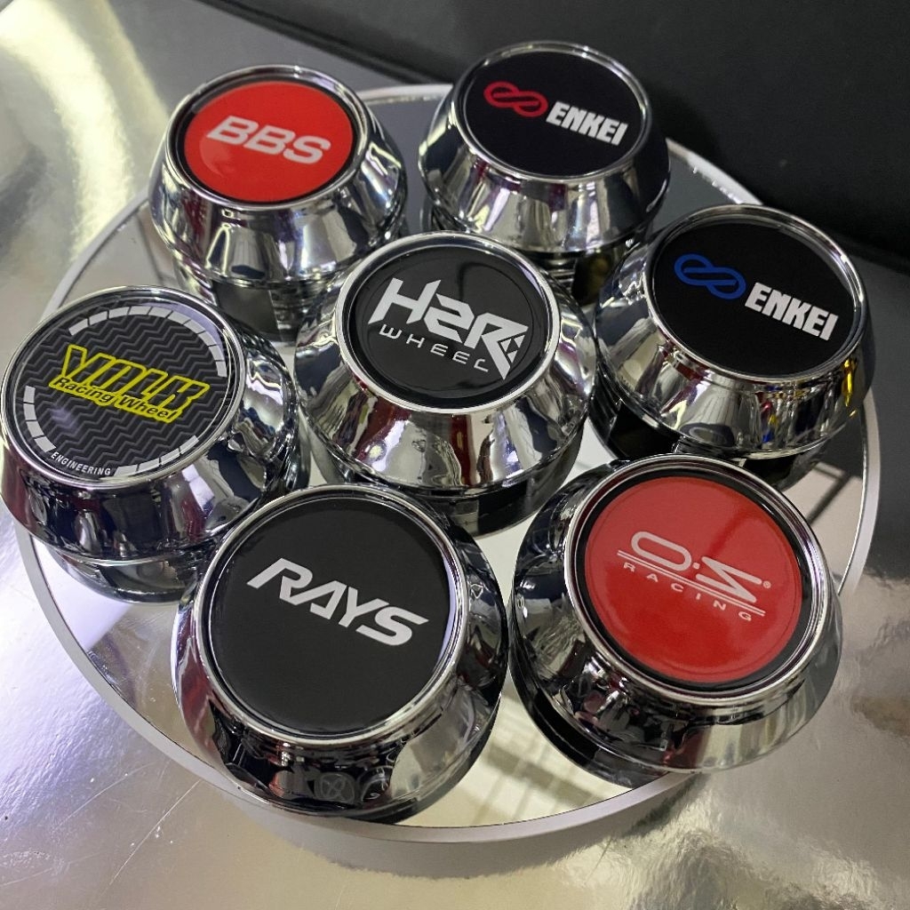Jual tutup velg dop roda racing kerucut crom motif hsr rays enkei volk ...
