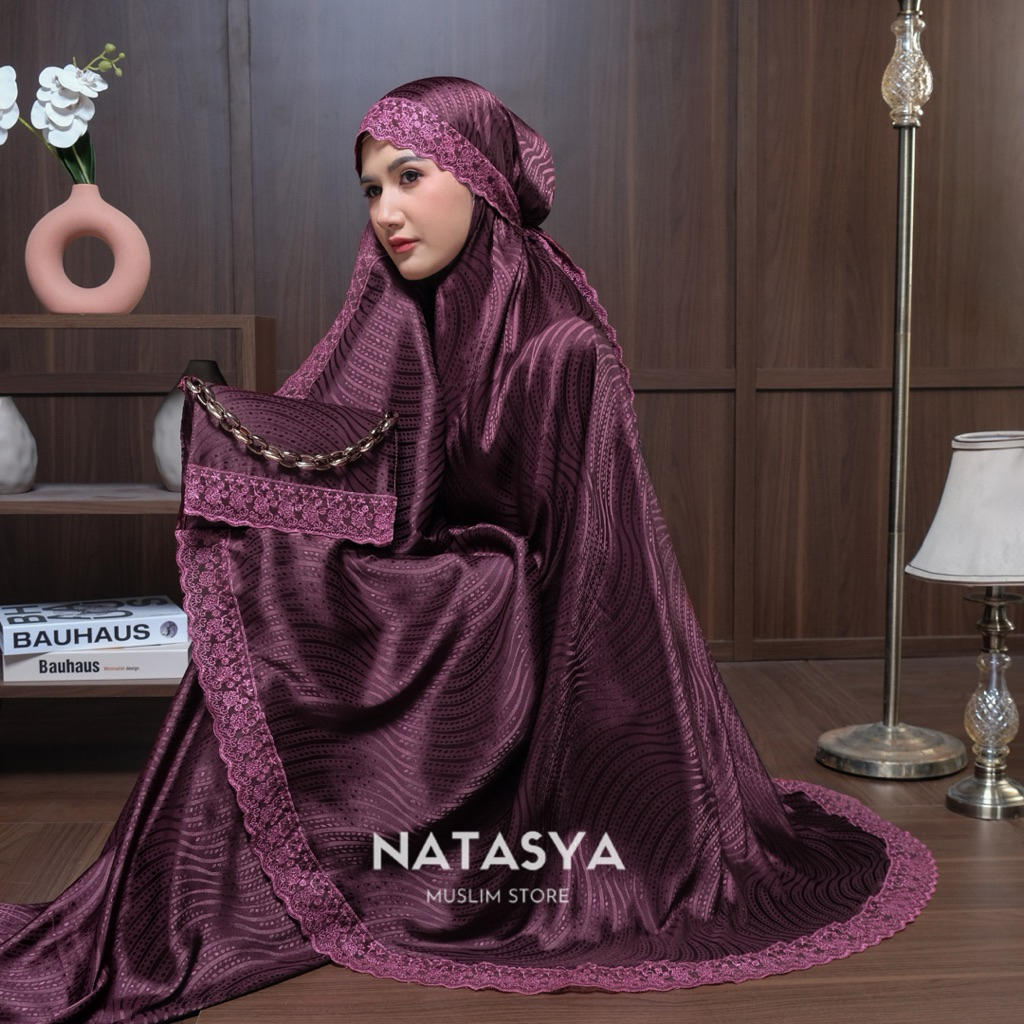 NATASYA - Mukena Dewasa Silk 3IN1 Premium Renda Mewah Zahira Series