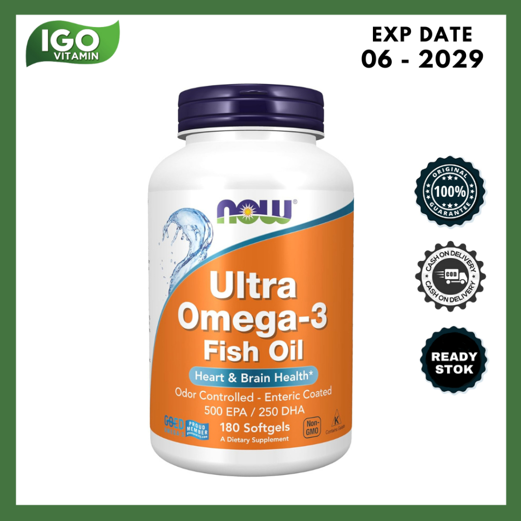 Jual Vitamin Now Ultra Omega 3 500 EPA 250 DHA 180 Kapsul Softgels ...