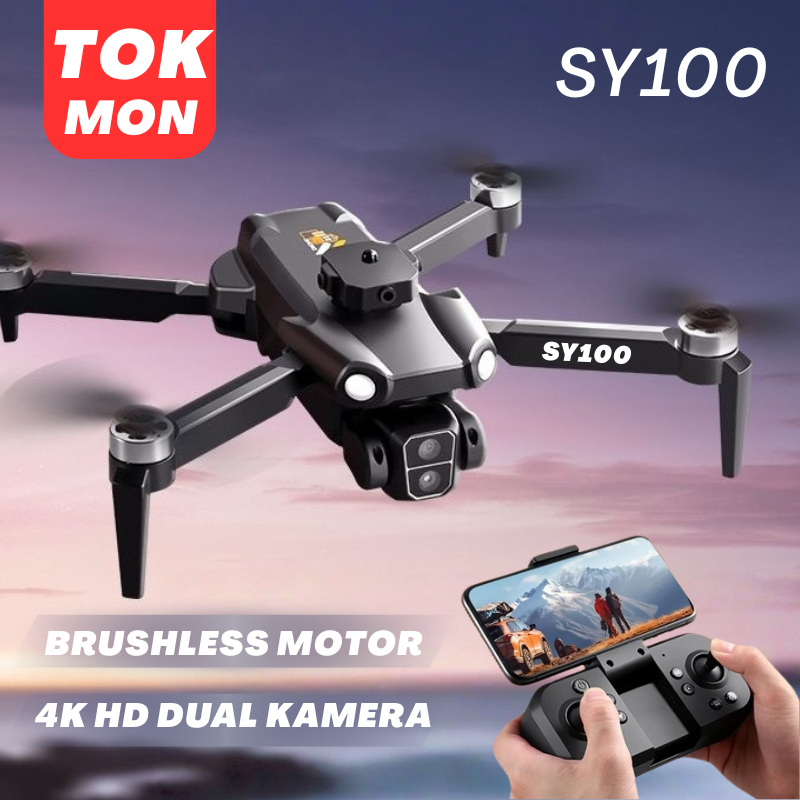 Jual Drone SY100 Profesional 4K HD Dual Kamera 5G WIFI Smart Obstacle ...