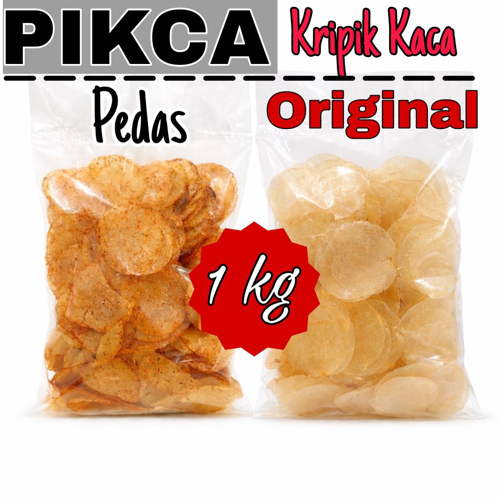 Jual KERIPIK KACA PEDAS ORIGINAL 1kg / Kripik Kripca Pikca cemilan ...