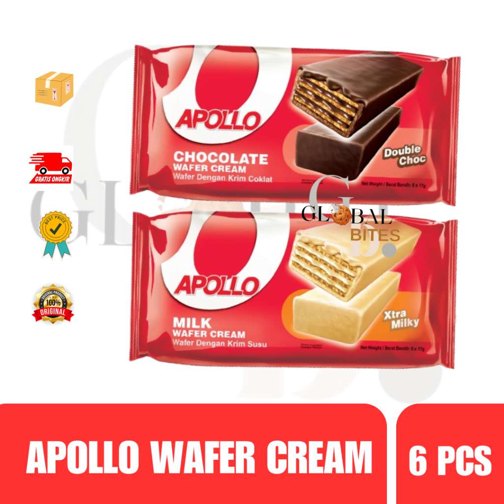 Jual Apollo Wafer isi 6 pcs Chocolate Milk Apollo Wafer Snack Malaysia ...