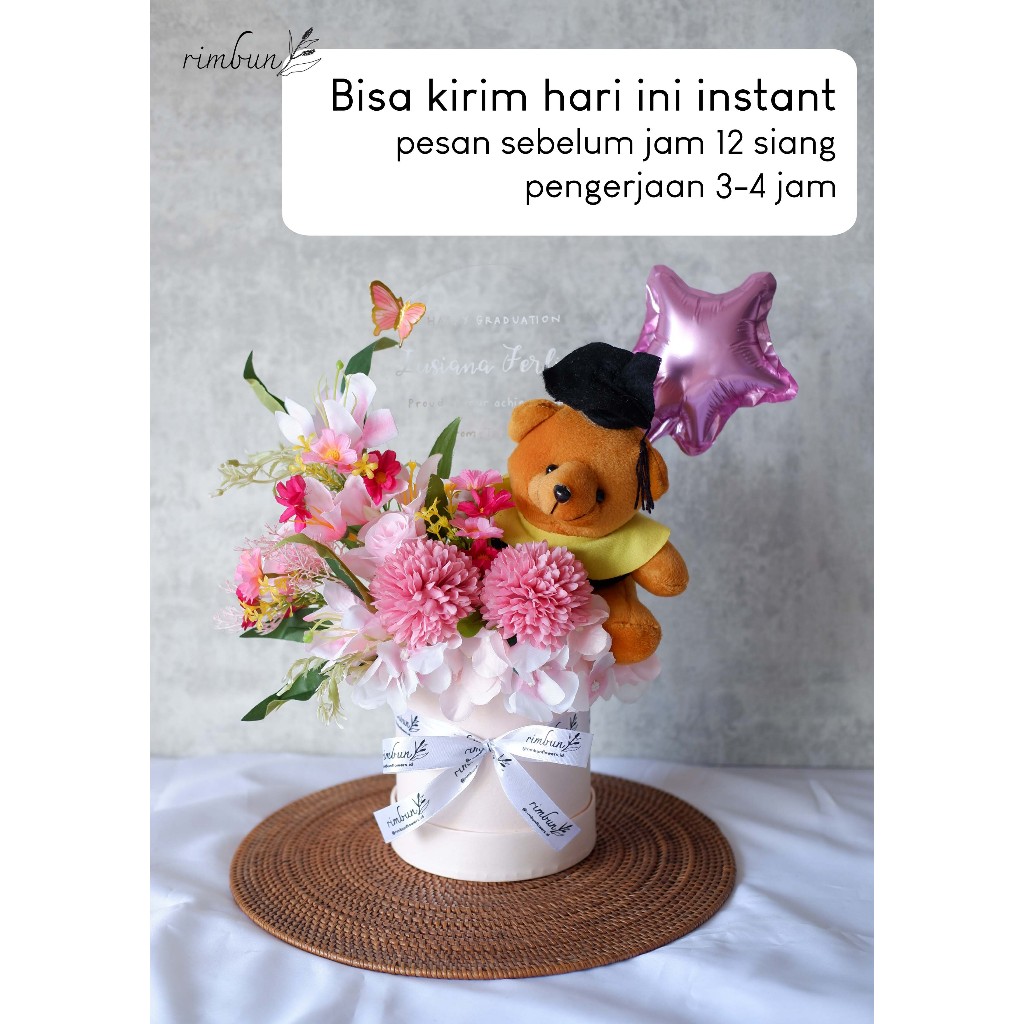 Jual Aimee | Bloom box Graduation Artificial - Bunga palsu kain ...