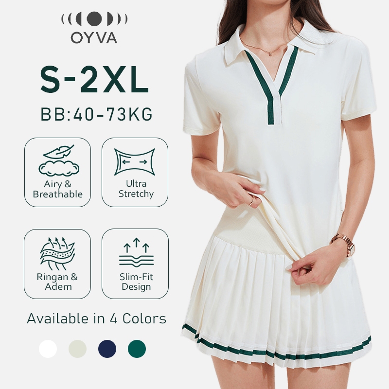 OYVA PADEL TENNIS POLO SHIRT + SKORT ROK CELANA (DIJUAL TERPISAH) OLAHRAGA WANITA
