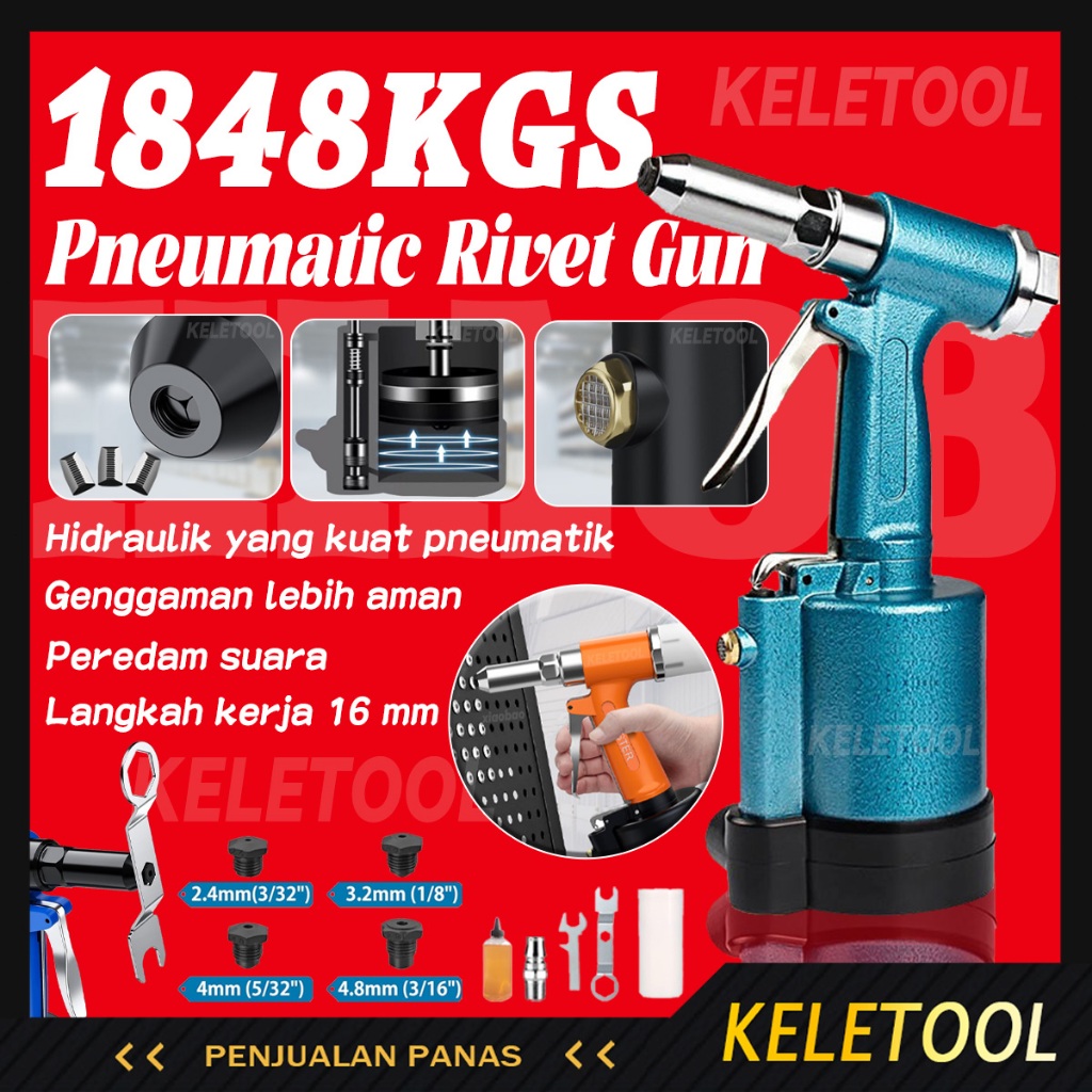 Jual Air Hydraulic Riveter Tang Rivet Angin Pneumatic Riveting Gun ...