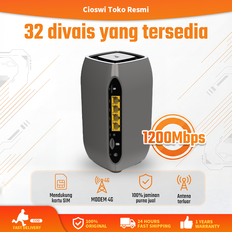 Jual Router WiFi 5G LTE 1200Mbps (Slot Kartu SIM) — Akses Jaringan ...