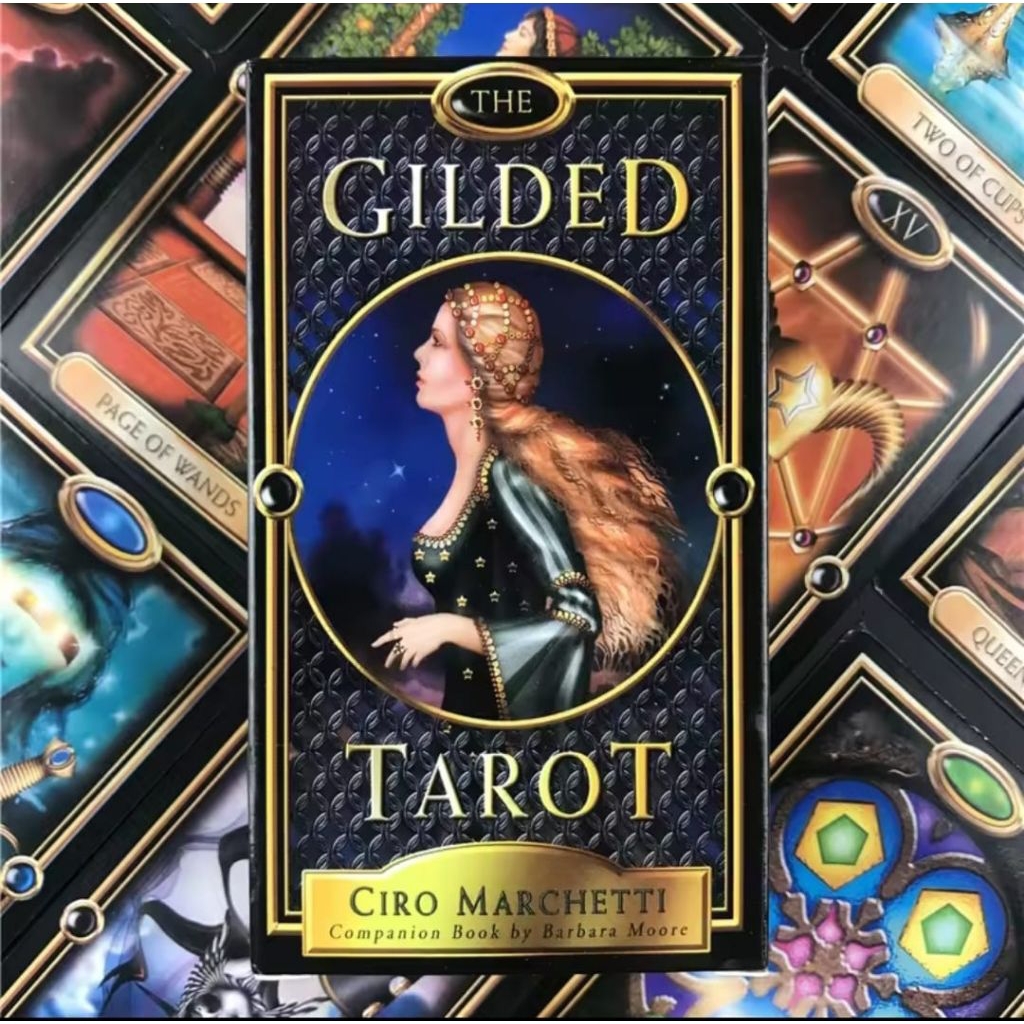 Jual Gilded Tarot Deck Card and Tarot Divination Oracles Guidance Fate ...