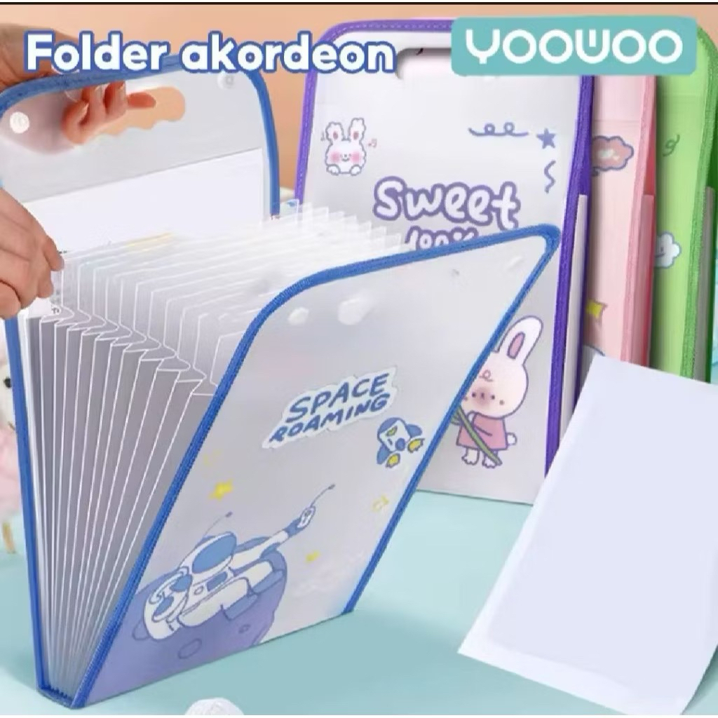 Jual (MOTIF) Map Folder File 13 Sekat Dokumen Tas Kertas Size A4 ...