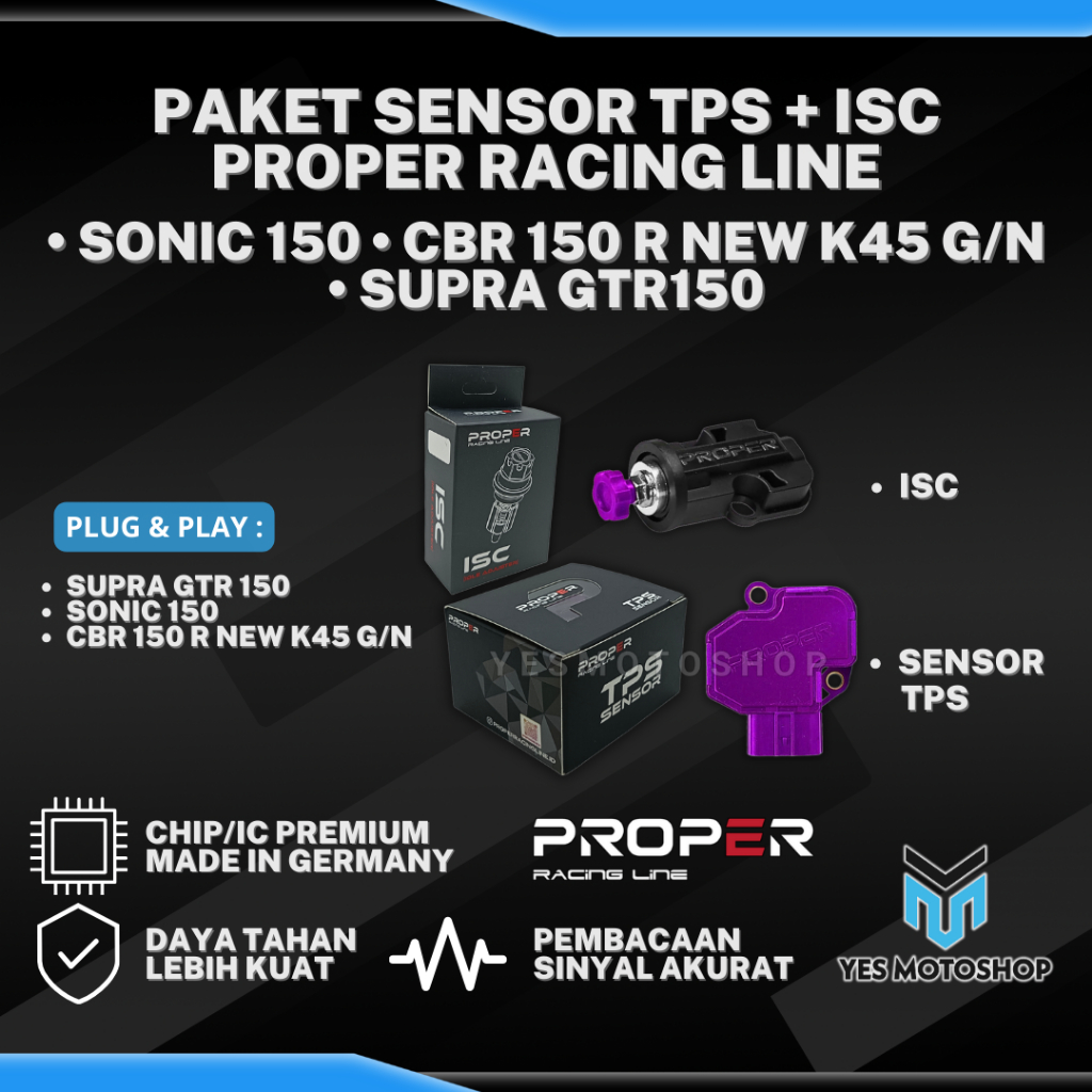 Jual PAKET SENSOR TPS + ISC PROPER RACING LINE SONIC 150 CBR 150 NEW ...