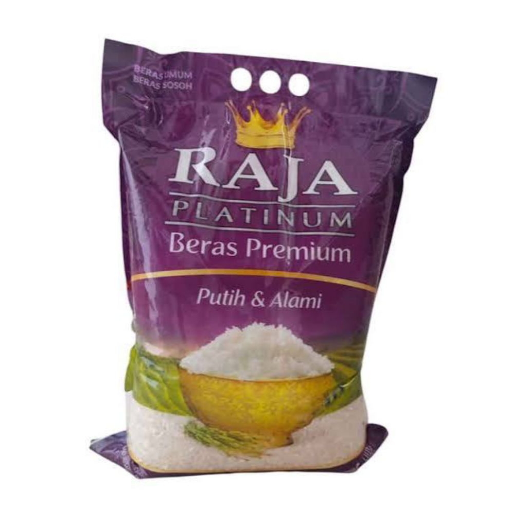 Jual Beras merek Raja Platinum Ungu ukuran 5kg | Shopee Indonesia