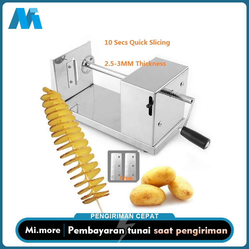 Jual Mi.more Alat Pemotong Kentang Spiral Stainless Steel Otomatis ...