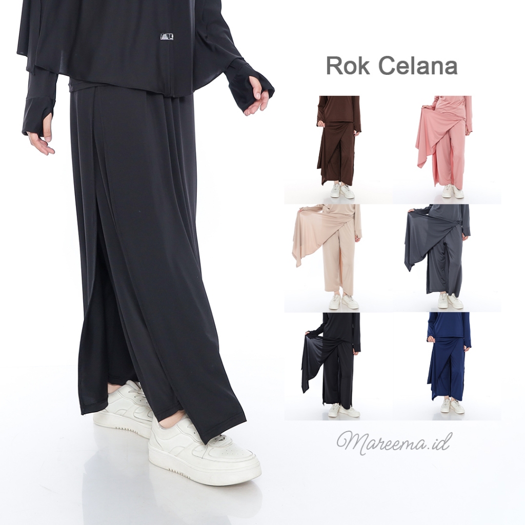 Rok Celana Olahraga Panjang Syari Skirt Sporty Lari Jogging Senam Bersepeda Aerobik