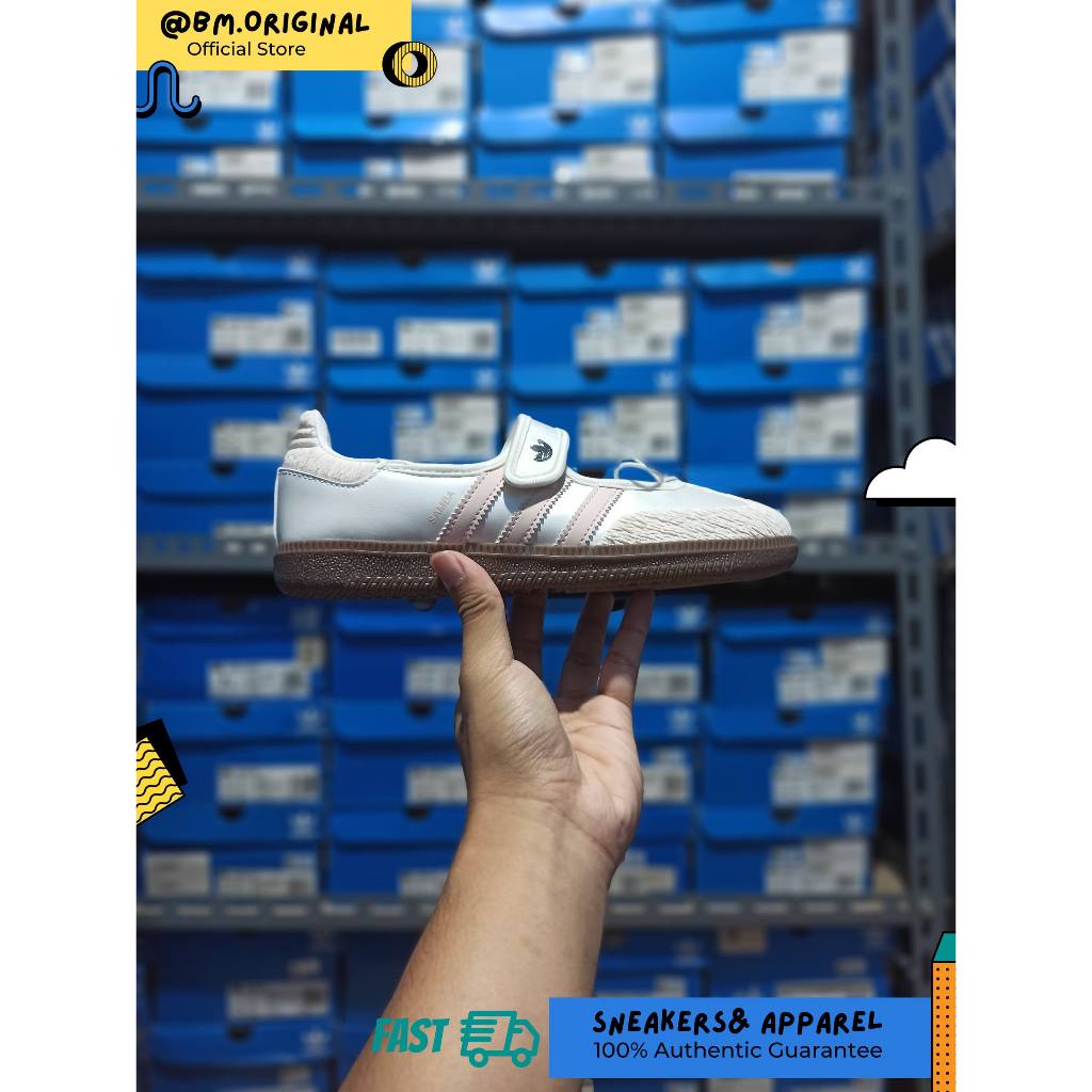 Jual Adidas Samba JANE W Core White Chalk White Wonder Quartz JR4482 ...