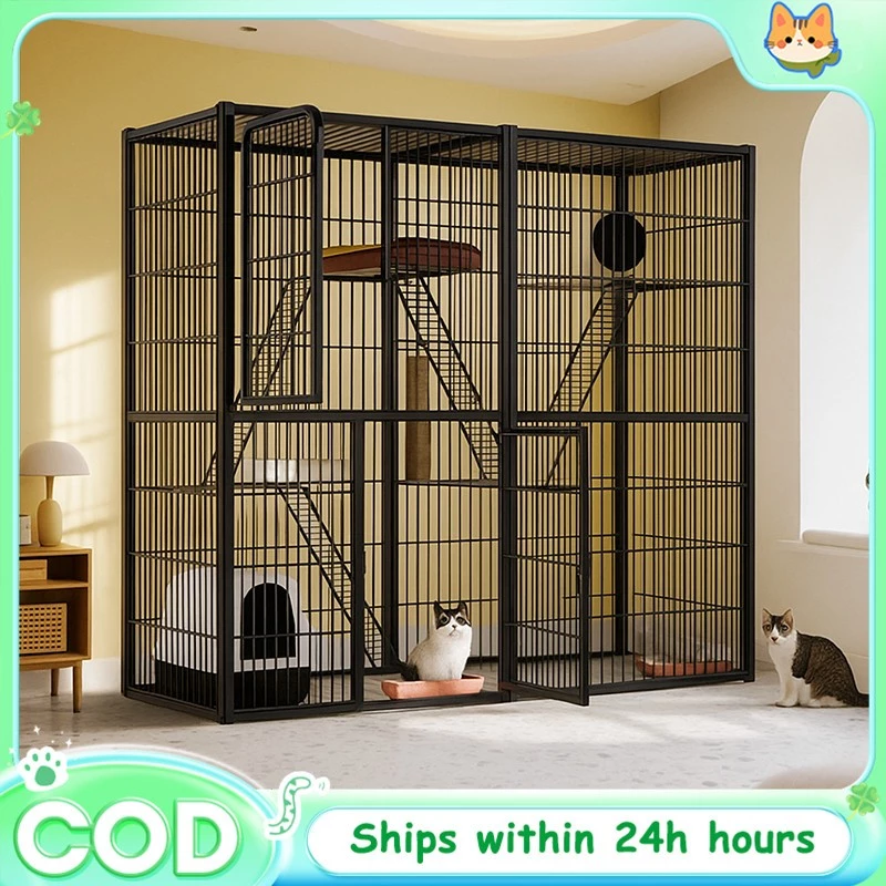 GREENPETS Kandang kucing Kandang Kandang Hewan Peliharaan Kandang Besar Murah yang Kokoh Beberapa - foto 1
