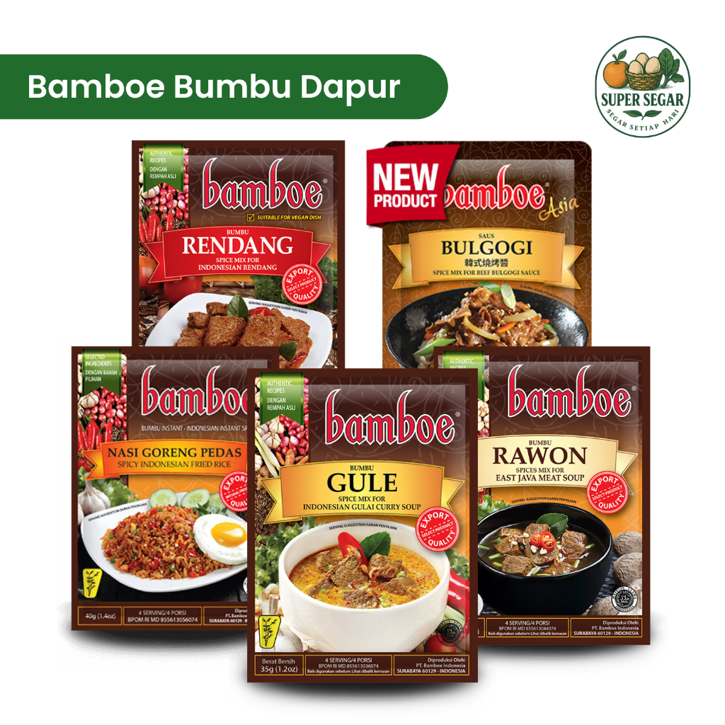 Jual Bamboe Bumbu Dapur Gule/Rendang/Rawon/ Nasi Goreng/ Kare/ Bulgogi ...