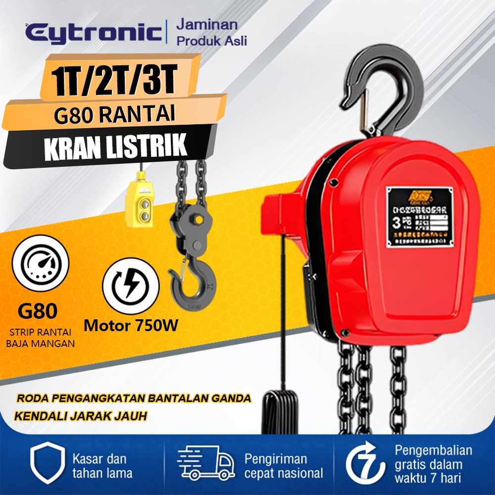 Jual Hoist Rantai Kecil 750W untuk Industri - Tersedia 1/2/3 Ton ...