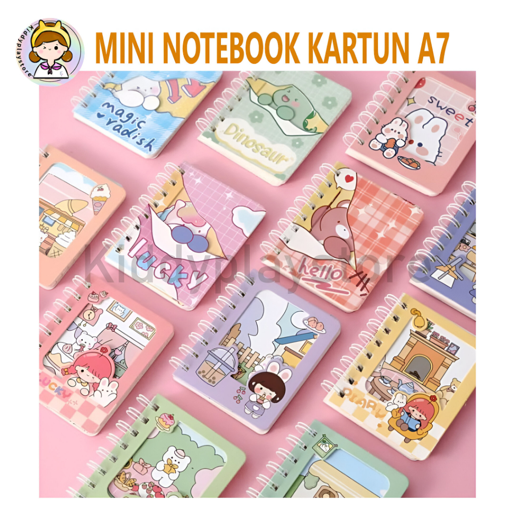 Jual Notebook Mini A7 Lucu | Buku Catatan Kecil | Scrapbook Notes 80 ...