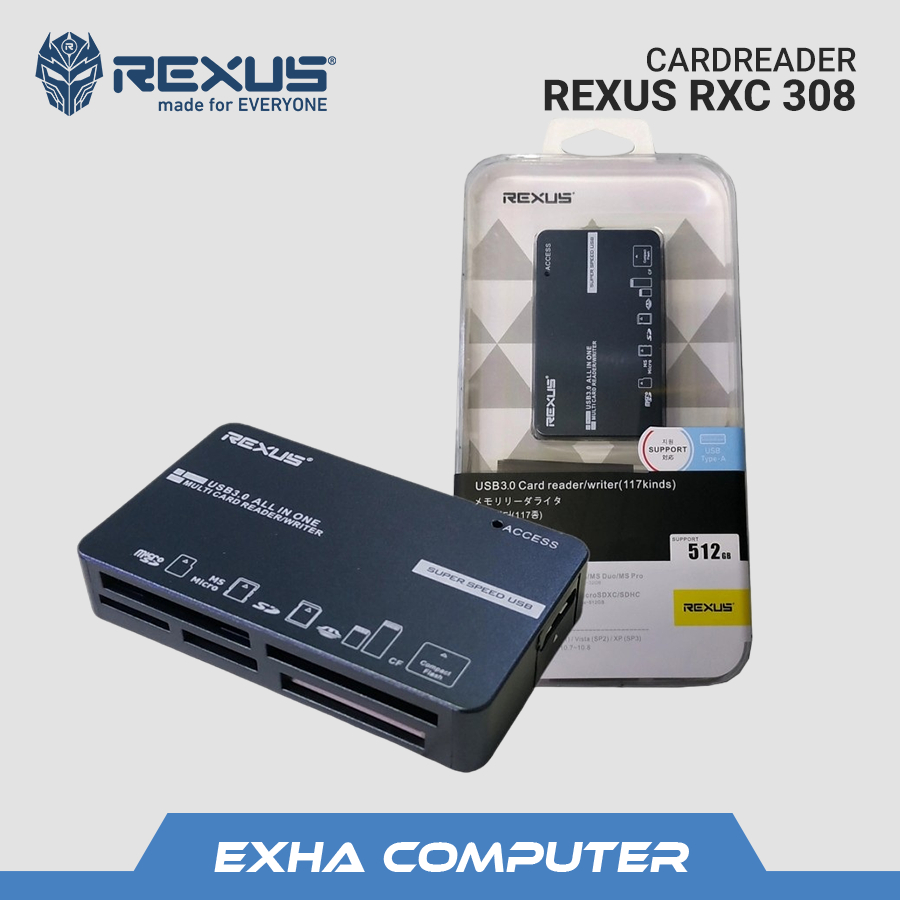 Jual REXUS USB 3.0 Card Reader All in 1 Multi Card Reader - RXC-308 ...