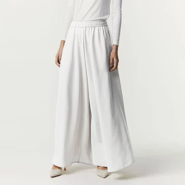 Sahara By Aska Label Celana Kulot Wanita Lebar Pinggang Karet Warna Hitam Offwhite Navy Grey