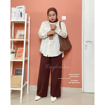 Mayshaliha Celana Kerja Office Strech Nami Kulot Fit Jumbo