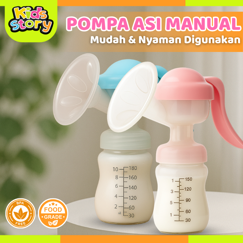 Pompa ASI Manual Breast Pump Botol Dot Susu Bayi BPA FREE Murah Impor COD