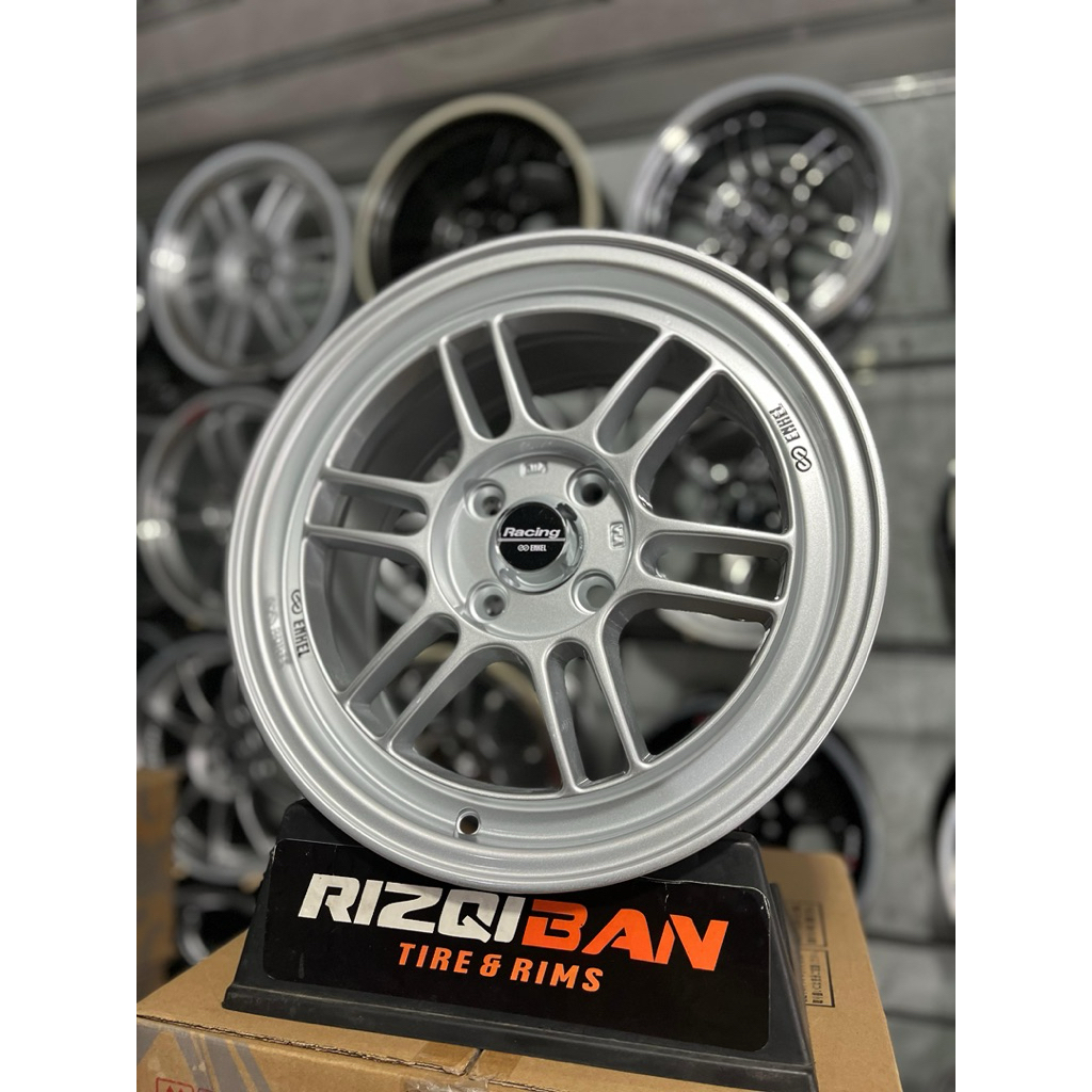 Jual velg enkei rpf r15 silver pcd 4x100 lebar 7 et41 kondisi baru ...