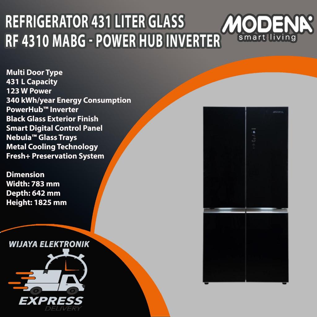 Jual MODENA RF 4310 MABG - Kulkas Multidoor 431 Liter Powerhub Inverter ...