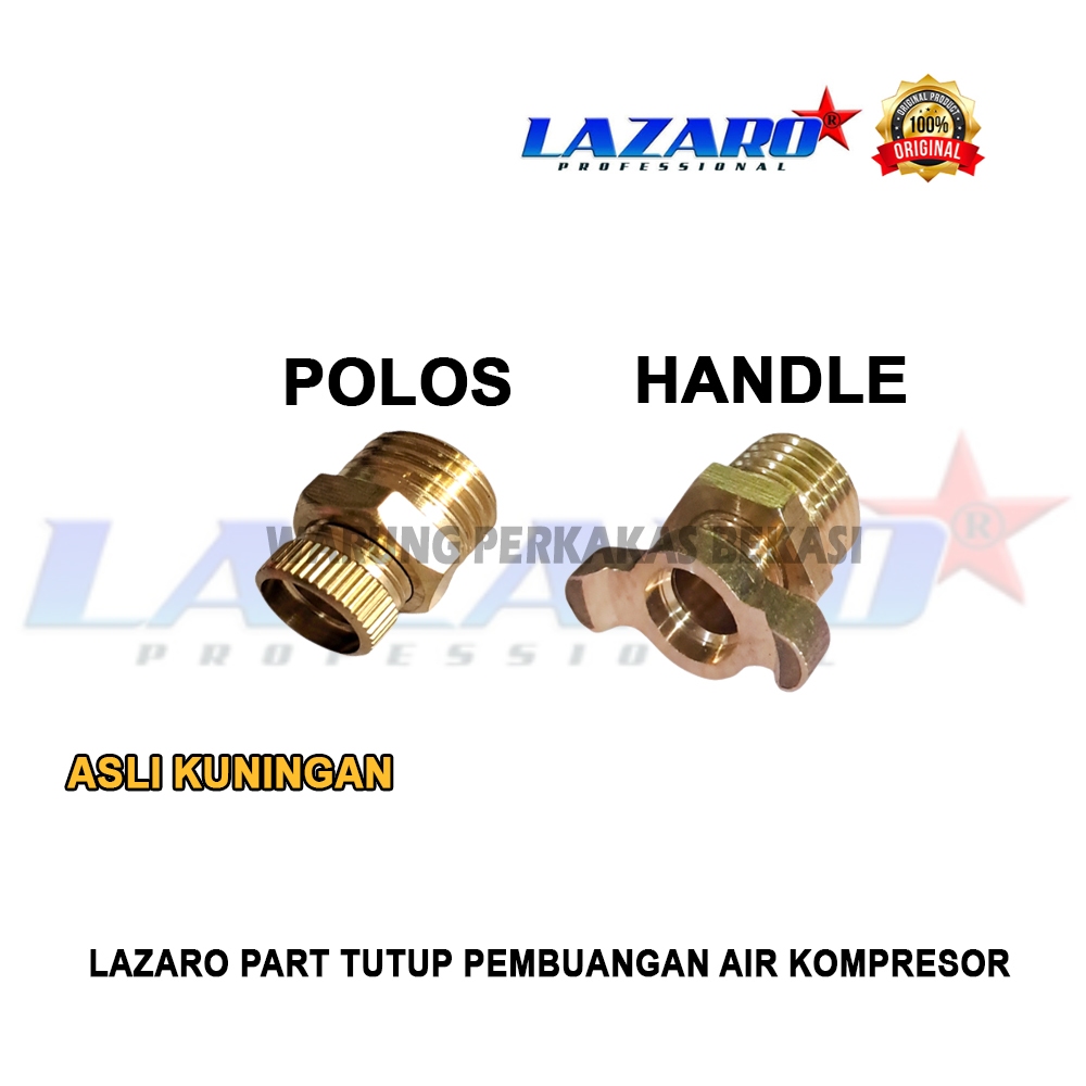 Jual Lazaro Tutup pembuangan air Tangki kompresor 1/4” Part Assy Katup ...
