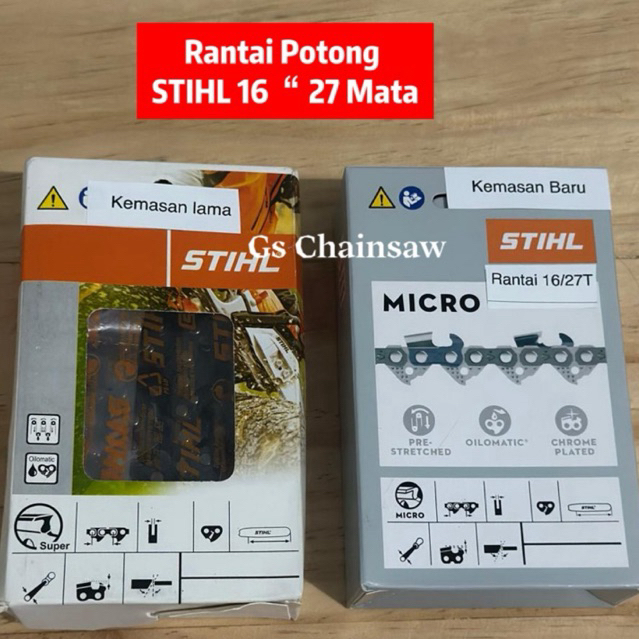 Jual Rantai Chainsaw Stihl MS 180 16 Inch Original | Shopee Indonesia