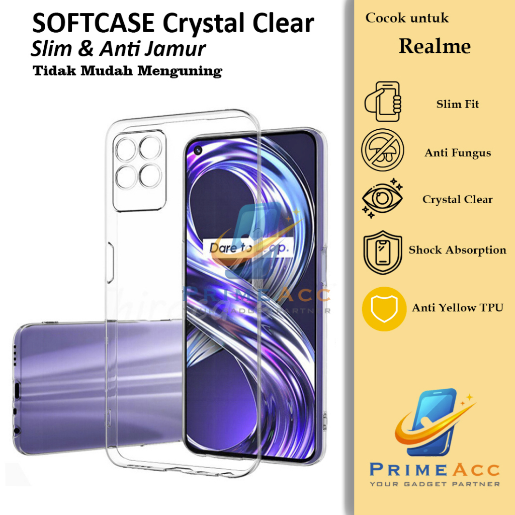 Jual Softcase Crystal Clear 2mm Realme - REALME C1 C2 C3 C11 C12 C15 ...