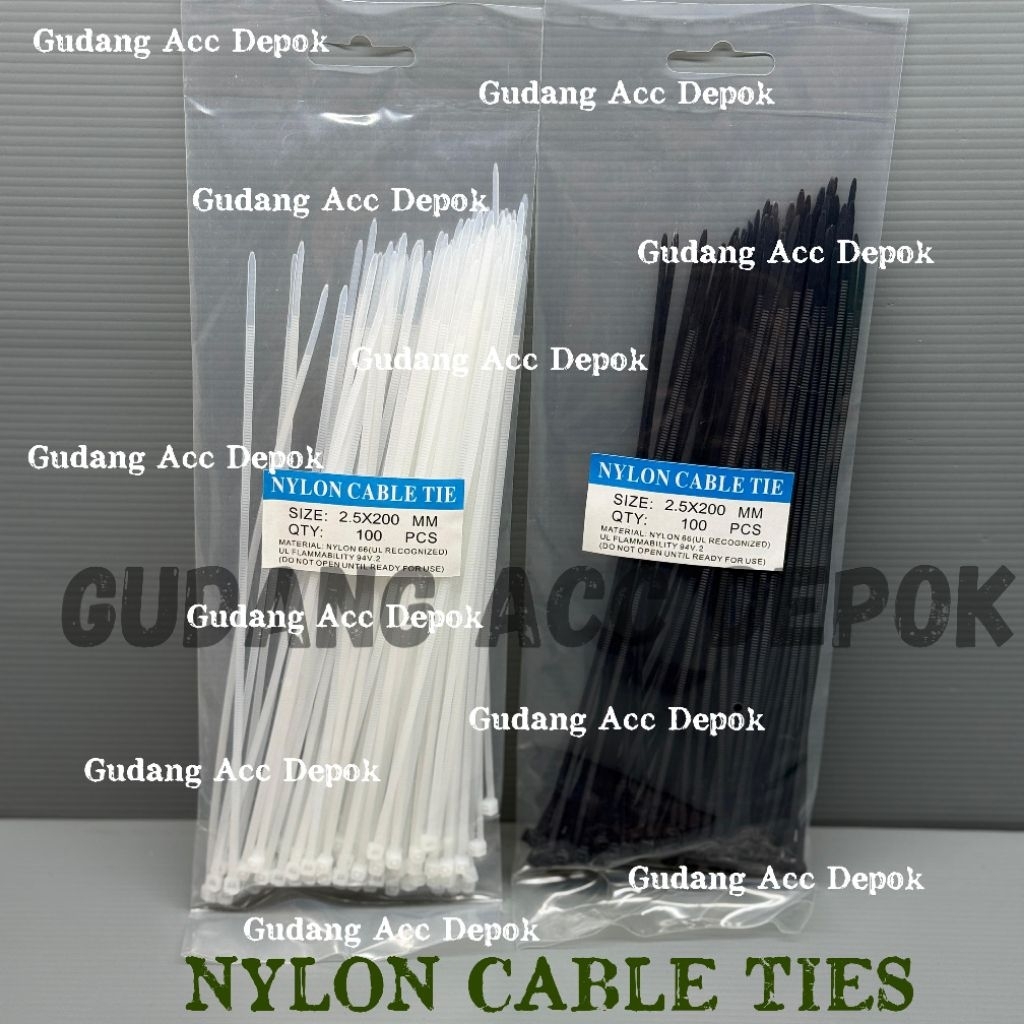 Jual Cable Kabel Ties Kabel Tie Pengikat Kabel Segel Plastik 2,5 X 150 ...