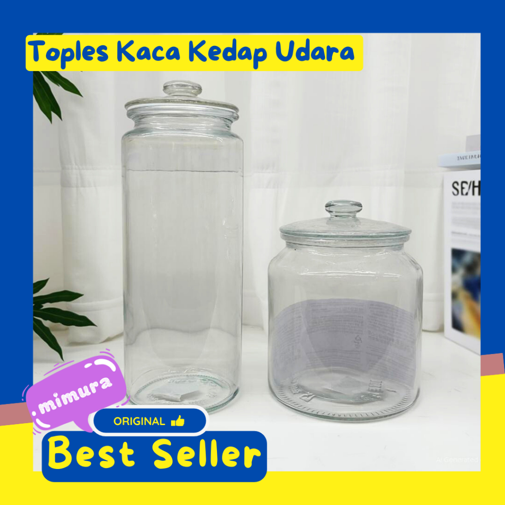Jual Toples Kaca Tempat Penyimpanan Makanan Stoples Glass Jar Food ...