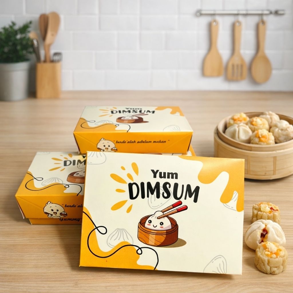 Jual Box Dimsum ( Isi 50Pcs ) Lunch Box Size S M Dimsum Ivory Dus Box ...
