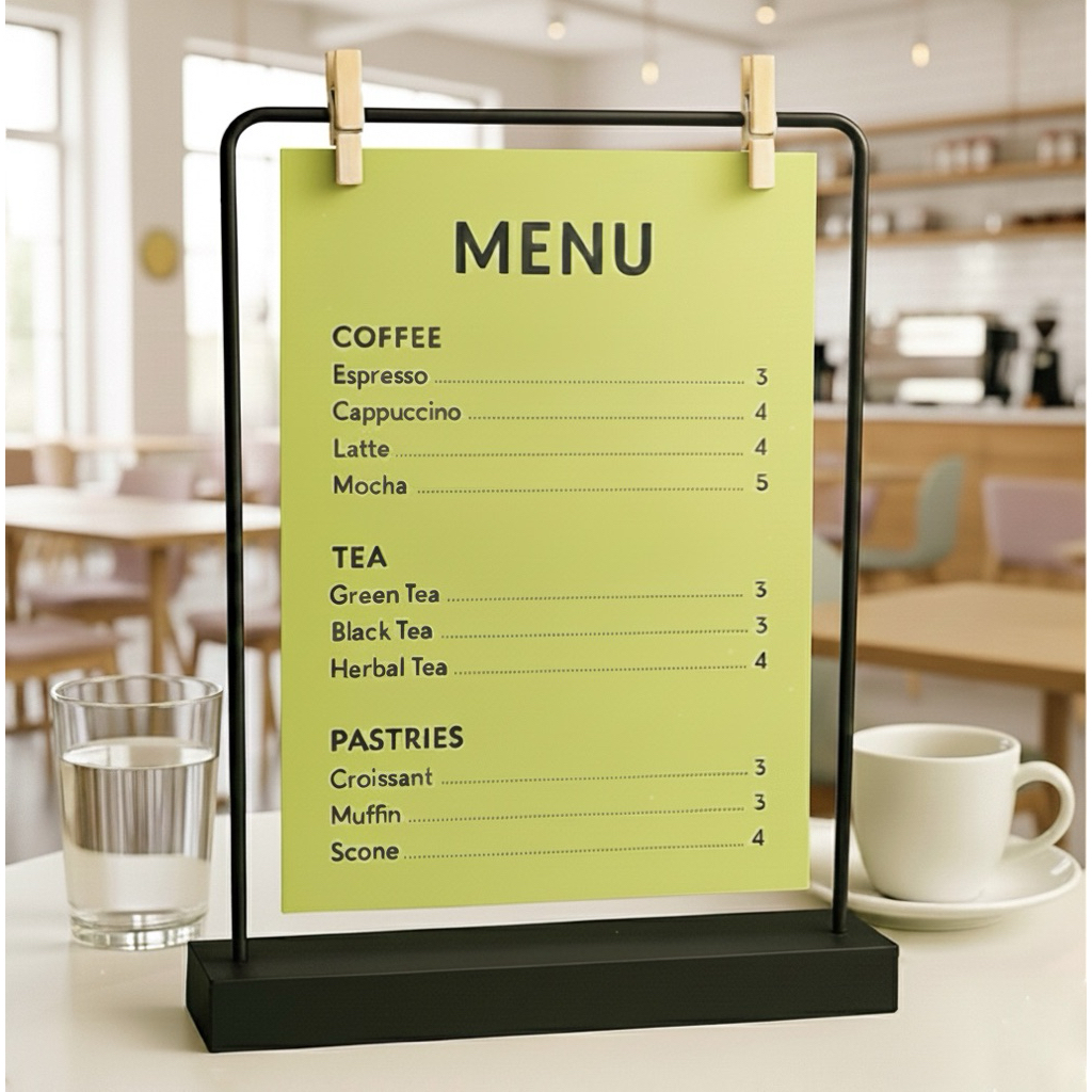Jual STAND MENU A4 BLACK EDITION PORTRAIT INDUSTRIAL KALENDER MEJA ...