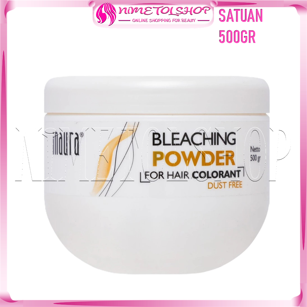 Jual INAURA Bleaching Powder 500gr Hair Color Coloring Rambut Cream ...