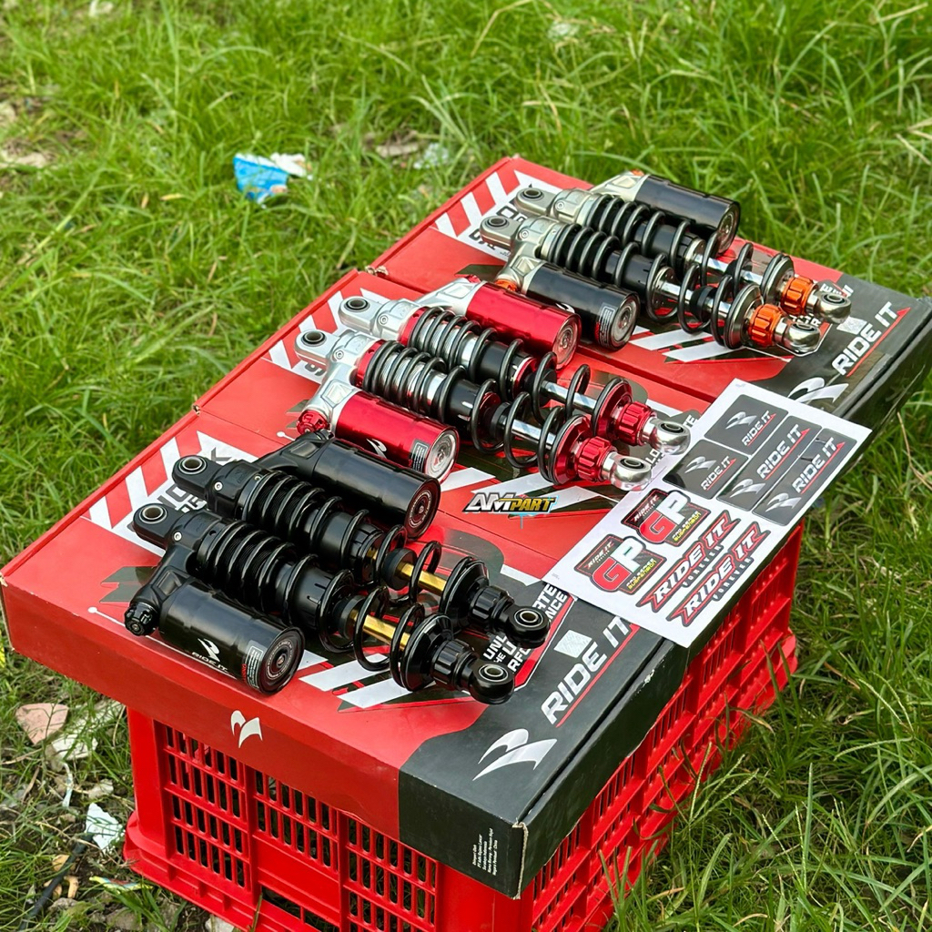 Jual SHOCK SKOK GP HYPERLOOP MERAH TITANIUM HITAM AS GOLD UK 320 DOBEL ...