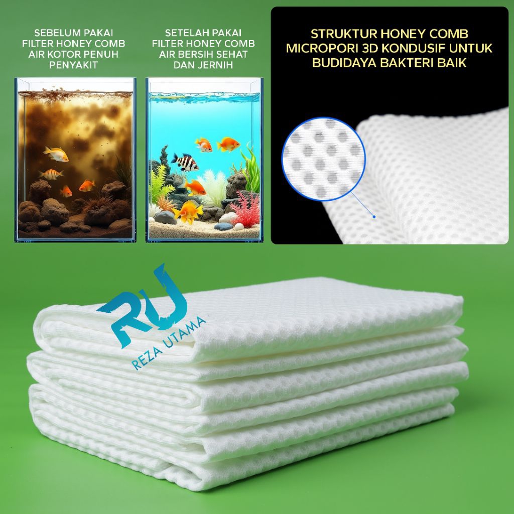 Jual Honey comb 3D water filter aquarium penjernih air aquarium ...