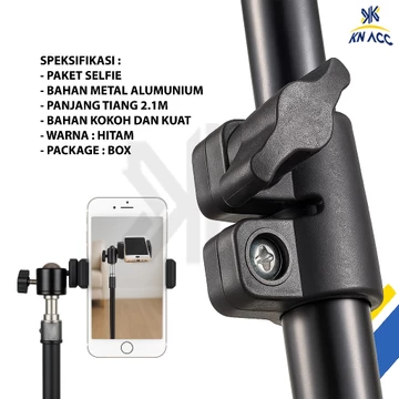 Kn Acc Nanvan Tripot Tripod 2.1M Phone Stand Holder Hp Paket Selfie