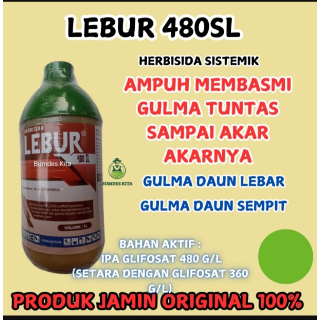 Jual LEBUR 480 SL 1LTR OBAT RUMPUT MATI SAMPAI AKARNYA | Shopee Indonesia
