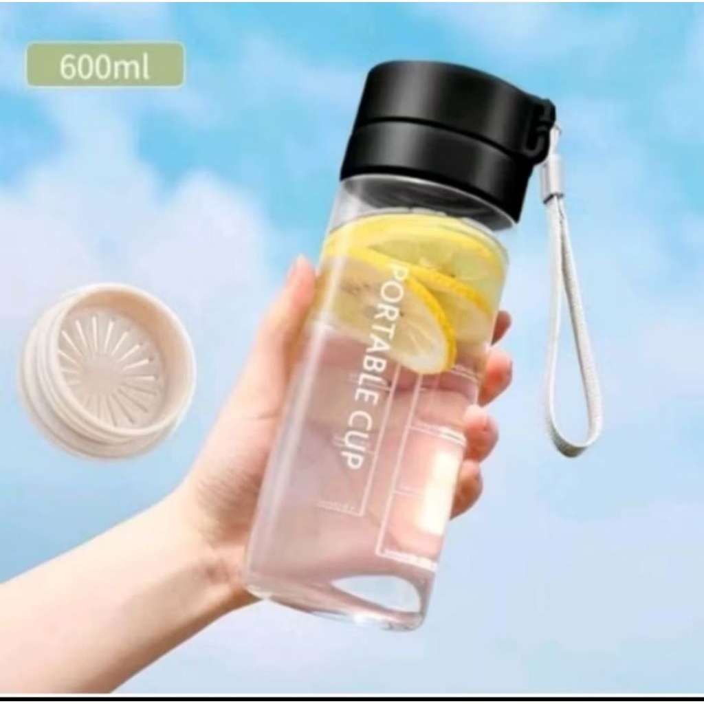 Jual BOTOL MINUM PLASTIK PORTABLE 600ML | Shopee Indonesia