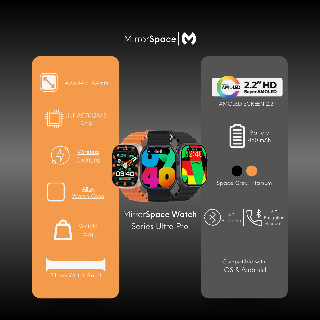 Jual Ms Watch - MirrorSpace Watch Series Ultra Pro with Dynamic Island ...