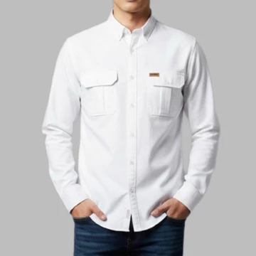 OMJINS Kemeja Lengan Panjang Pria Kemeja Kerja Polos Kemeja Tactical Outdoor Lapangan